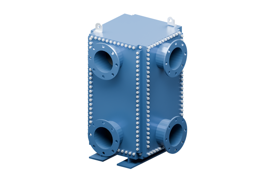 Block plate heat exchanger