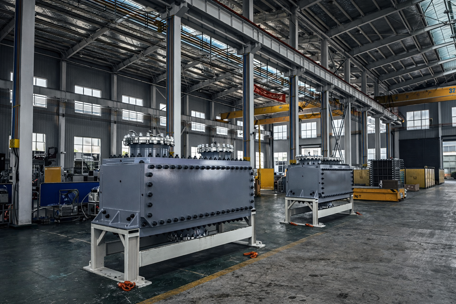PANSTAR welded block heat exchangers on the production floor